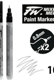 Daler Rowney FW Mixed Media Technical Paint Markers 0.8mm Pack Of 2