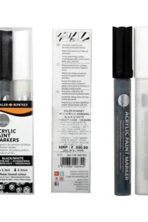 Daler Rowney Simply Acrylic Paint Marker Black & White Set of 2 Pcs