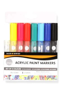 Daler Rowney Simply Acrylic Paint Marker Set of 8 Pcs