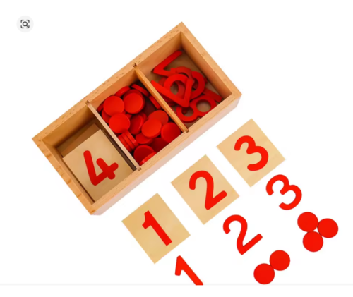 Early learning Wooden Montessori Cards