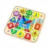 Educational Wooden Clock with Geometric for Kids