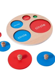 Geometric Wooden Shape Puzzle Plate