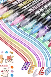 Keep Smiling Outline Metallic Markers Pack of 10