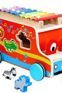\Kids Destiny Xylophone Baby Pulling Car Wooden Toy