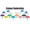 Kids Learning Educational Foam Wall Color Umbrellas