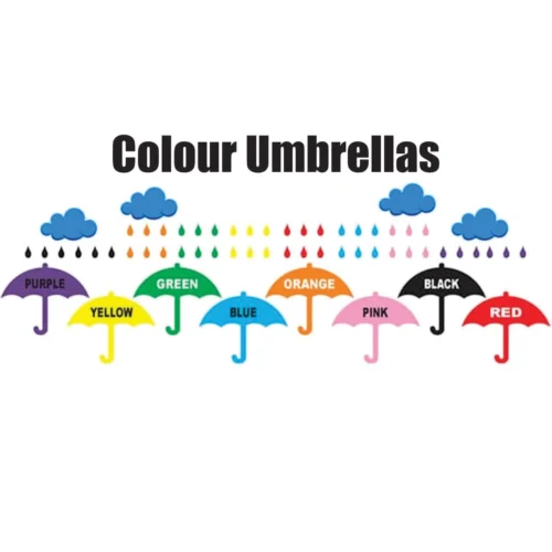 Kids Learning Educational Foam Wall Color Umbrellas