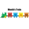 Kids Learning Educational Foam Wall Month's Train