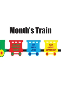 Kids Learning Educational Foam Wall Month's Train