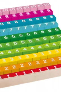 Playtive Wooden Set of Montessori Rainbow Calculation Box 101pcs