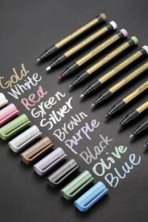 STA Permanent Metallic Paint Markers Set of 10