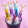 Teddy Bear Feather Fur Multicolor Gel Pen