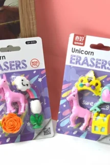 Unicorn Cartoon 3D Eraser for kids 4Pcs Set