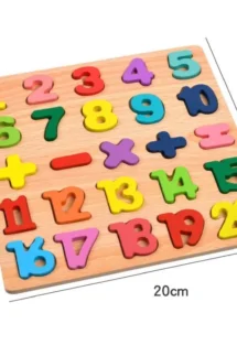Wooden Puzzle Toys Kid Number Letter Matching Jigsaw Board
