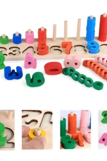 Wooden Toy Digital Logarithmic Plate #123