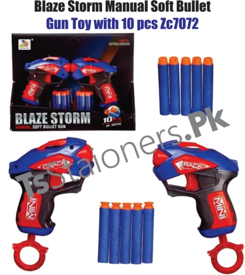Blaze Storm Manual Soft Bullet Gun Toy with 10pcs ZC7072