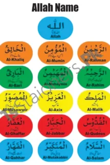 Kids Learning Educational Foam Wall ALLAH Name