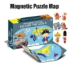 Magnetic Puzzle Map Explore The World