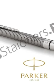 PARKER Duofold Ballpoint Pen, Prestige Ruthenium Chiselled Ballpoint Pen