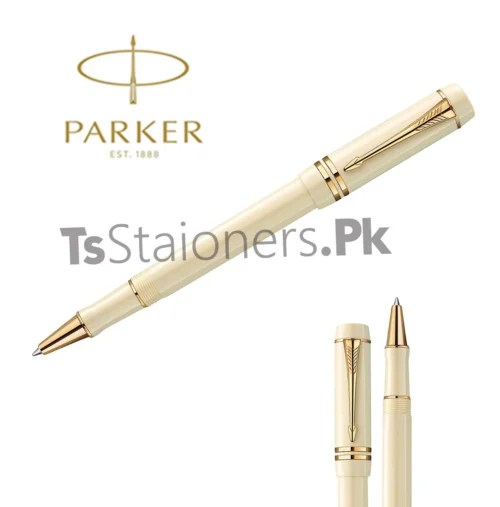 Parker Duofold White Ivorine International Rollerball pen