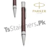 Parker Duofold Centennial Prestige Burgundy Chevron Pt Ballpoint Pen
