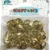 Art & Craft Plastic Heart Large - Golden / Silver - 7864