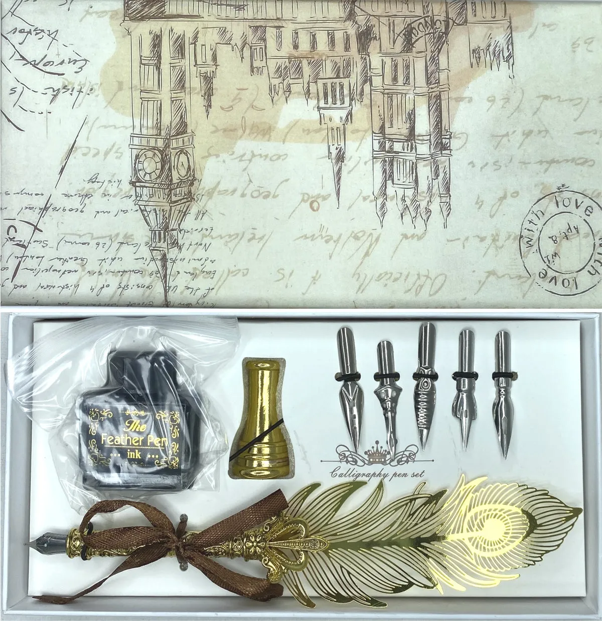 Calligraphy Pen Set Golden 8pcs Medium Box Calligraphy Pen Set Golden 8pcs Medium Box