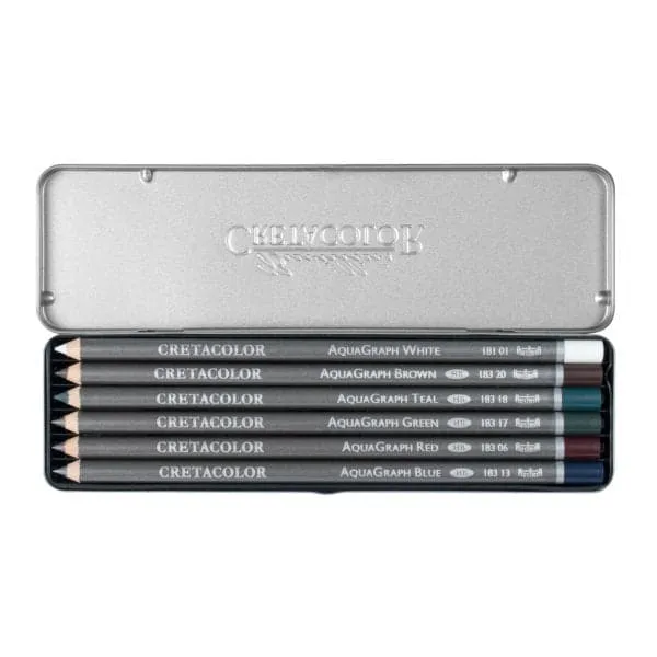 Cretacolor Aqua Graph Watercolor Graphite Pencils Set of 6 Cretacolor Aqua Graph Watercolor Graphite Pencils Set of 6