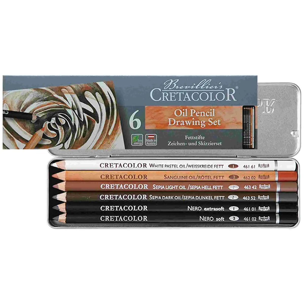 Cretacolor Oil Pencil Drawing Set of 6 Cretacolor Oil Pencil Drawing Set of 6