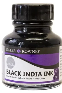 Daler Rowney Black Indian Ink 29.5Ml Bottle