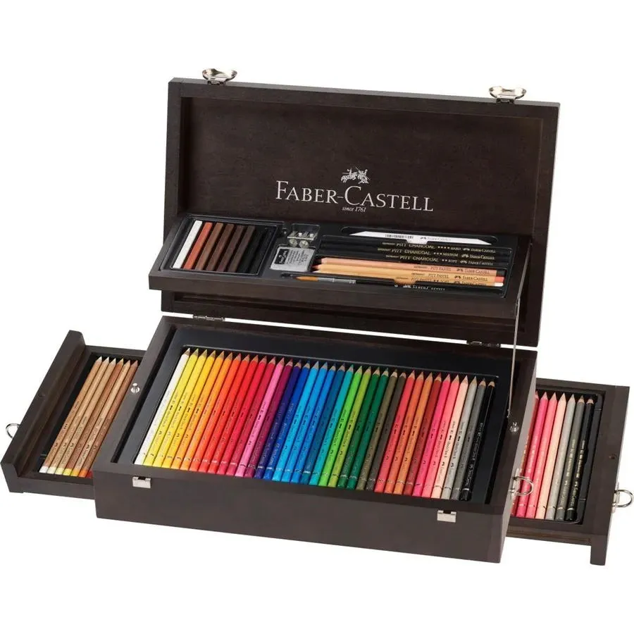 Faber Castell Art & Graphic Compendium Wooden Case Set Of 125 Pieces Faber Castell Art & Graphic Compendium Wooden Case Set Of 125 Pieces