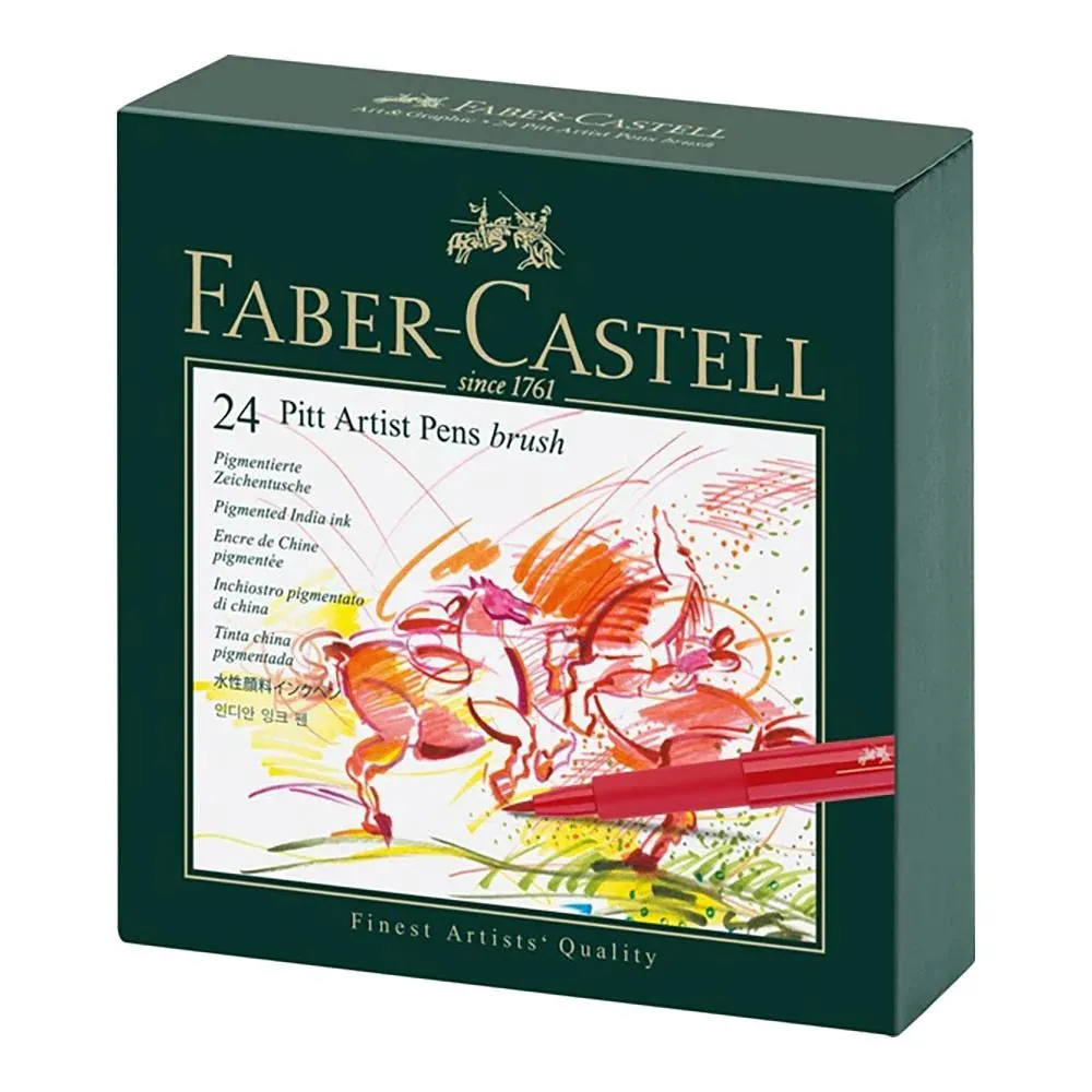 Faber Castell Pitt Artist Studio Set Of 24 Brush Pen Tips Faber Castell Pitt Artist Studio Set Of 24 Brush Pen Tips