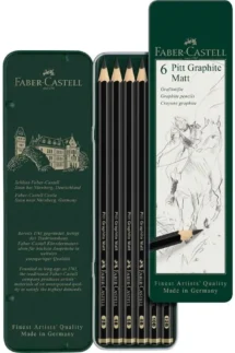Faber Castell Pitt Graphite Matt Pencil Tin Set of 6