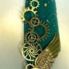Feather Calligraphy Pen with Small Stone - Multicolour