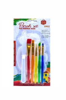 Keep Smiling Paint Palette Set With Brushes & Palette Knife ( 7Pcs )