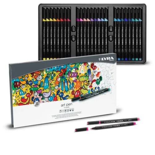 Lyra Hi Quality Art Brush Pen Tin Box Of 50