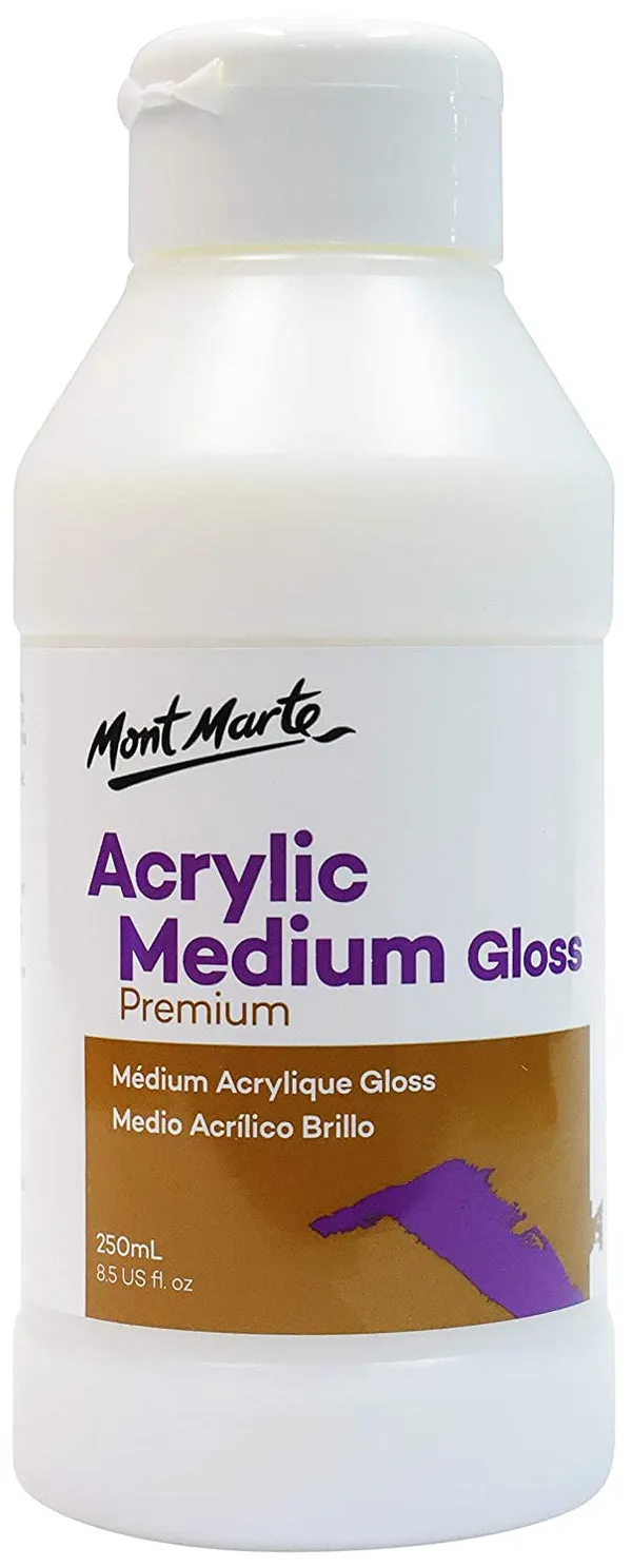 Mont Marte Premium Acrylic Medium Gloss 250ml Mont Marte Premium Acrylic Medium Gloss 250ml