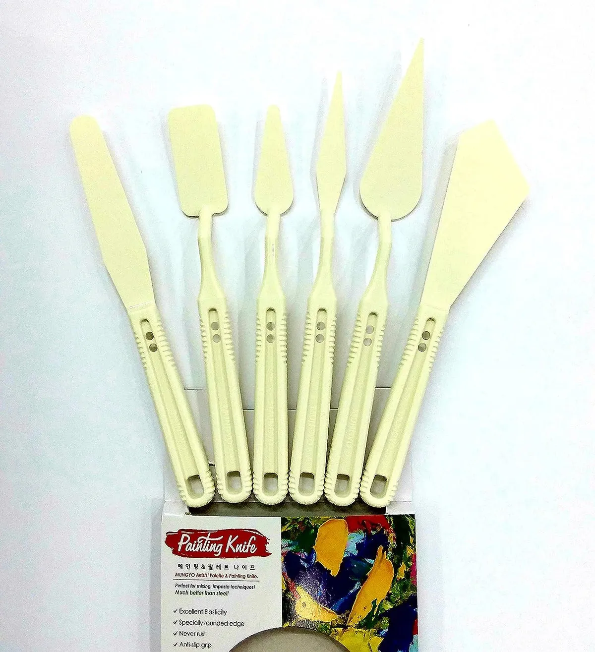 Mungyo Artists' Plastic Painting Knife Set of 6Pcs Mungyo Artists' Plastic Painting Knife Set of 6Pcs