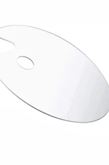 Transparent Paint Palette Flat Oval Shape