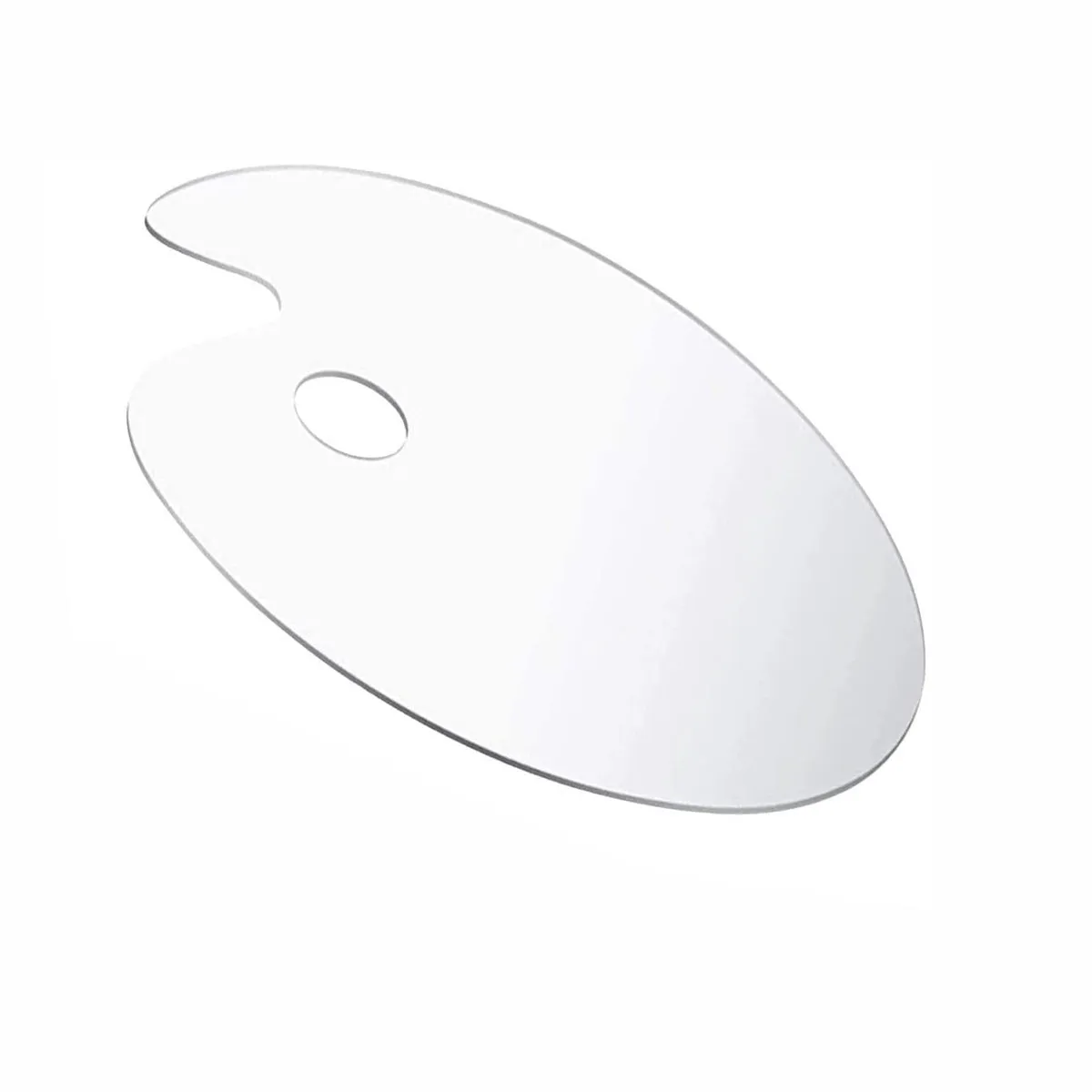 Transparent Paint Palette Flat Oval Shape Transparent Paint Palette Flat Oval Shape