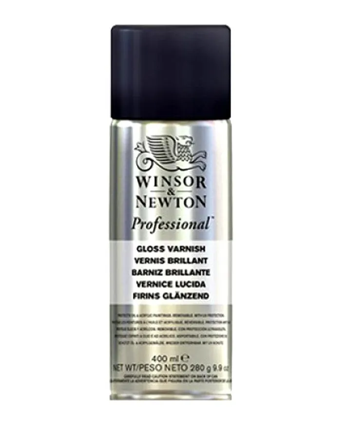 Winsor & Newton Artist Gloss Varnish Fixative Aerosol Spray 400ml Winsor & Newton Artist Gloss Varnish Fixative Aerosol Spray 400ml