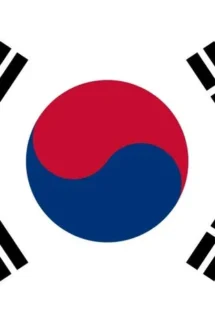 Korea Flag 15x22cm