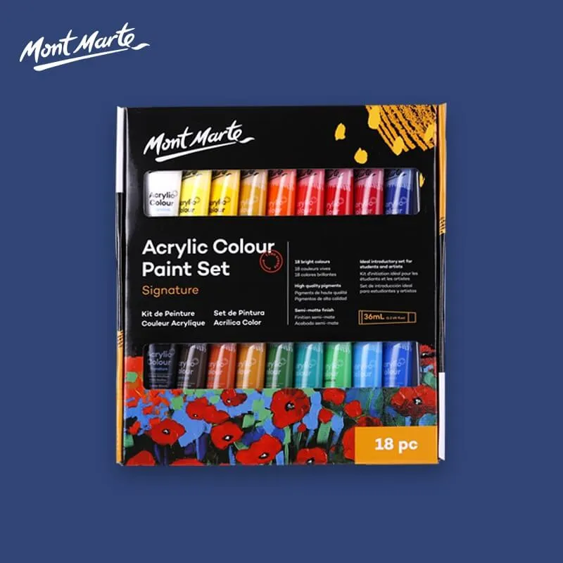 Mont Marte Signature Acrylic Colour Paint 36ml Set Of 18 Pcs Mont Marte Signature Acrylic Colour Paint 36ml Set Of 18 Pcs
