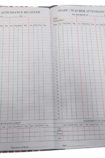 Staff Teacher Attendance Register